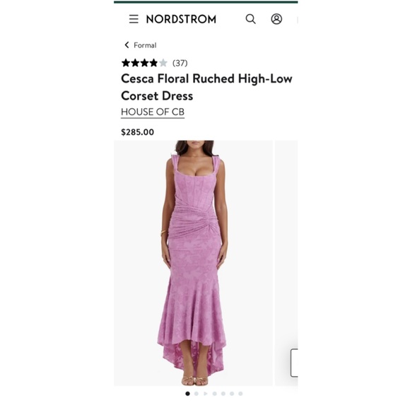 House of CB Cesca warm pink Gown Dress NWT - Picture 2 of 9
